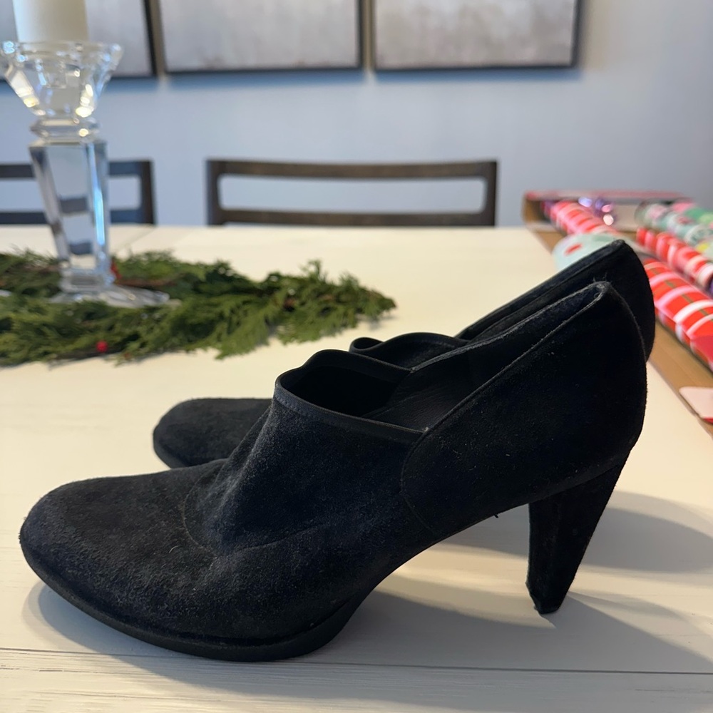 Prada Black Suede Heels